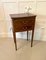 Antique Edwardian Mahogany Inlaid Bow Fronted Bedside Cabinet 6