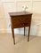 Antique Edwardian Mahogany Inlaid Bow Fronted Bedside Cabinet, Image 6