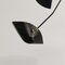 Modern Black Five Curved Fixed Arms Spider Ceiling Lamp by Serge Mouille 6