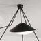 Modern Black Five Curved Fixed Arms Spider Ceiling Lamp by Serge Mouille 7