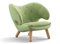 Pelican Chair Upholstered in Wood and Fabric by Finn Juhl for Design M 2