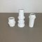 German Op Art Biscuit Porcelain Vases by Ak Kaiser, 1970s, Set of 3 2