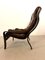 Vintage Scandinavian Leather Lounge Chair, 1970s 3