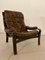 Vintage Scandinavian Leather Lounge Chair, 1970s 1