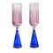 Calypso Flute Set in Pink and Blue by Serena Confalonieri, Set of 2, Image 1