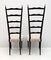 Italian Mid-Century Modern Chiavari Chairs in Velvet with High Backrests, 1950s, Set of 2 6