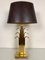 Lámpara de mesa Regency vintage de latón dorado de WKR, Germany, años 80, Imagen 6