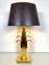 Vintage Regency Brass Golden Table Lamp from WKR, Germany, 1980s 1