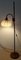 Lámpara de pie ajustable con marco de teca y pantalla de tela segmentada, años 70, Imagen 3