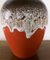 Jarrón 66 40 de cerámica Fat Lava Style en rojo, marrón y gris de Bay Keramik, años 70, Imagen 3