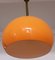 Orangefarbene Deckenlampe aus Kunststoff, 1970er 3