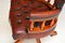 Antique Victorian Style Leather Captains Desk Chair 6