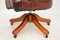 Antique Victorian Style Leather Captains Desk Chair 7