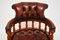Antique Victorian Style Leather Captains Desk Chair, Image 4
