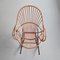 Rattan & Metal Rocking Chair from Rohé Noordwolde, 1960s, Image 5