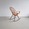 Rattan & Metal Rocking Chair from Rohé Noordwolde, 1960s, Image 4
