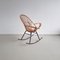 Rocking Chair en Rotin et Métal de Rohé Noordwolde, 1960s 4