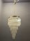 Mid-Century Italian Brass Acrylic Chandelier Lamp 1