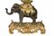 Reloj de repisa francés en forma de elefante de bronce dorado, siglo XIX, Imagen 6