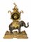 Reloj de repisa francés en forma de elefante de bronce dorado, siglo XIX, Imagen 10
