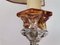 Art Nouveau French Crystal Glass Red Silk Half Shade Table Lamp, 1940s, Image 10
