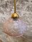 Lampada a sospensione antica in rame e vetro, Francia, Immagine 1