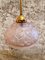 Antique French Copper with Glass Hanging Lamp, Image 5