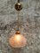 Antique French Copper with Glass Hanging Lamp 9