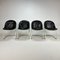 Black & White Pascale Chairs by Gastone Rinaldi for Thema, 1970s, Set of 4 1