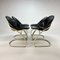 Black & White Pascale Chairs by Gastone Rinaldi for Thema, 1970s, Set of 4 3