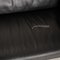 Black Leather Forrest Three-Seater Couch from Rivolta 4