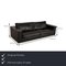 Black Leather Forrest Three-Seater Couch from Rivolta 2
