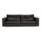 Black Leather Forrest Three-Seater Couch from Rivolta, Image 1