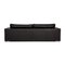 Black Leather Forrest Three-Seater Couch from Rivolta 10