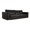 Black Leather Forrest Three-Seater Couch from Rivolta 8