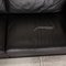 Black Leather Forrest Three-Seater Couch from Rivolta 4