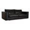 Black Leather Forrest Three-Seater Couch from Rivolta 6