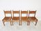 Chaises de Salle à Manger Vintage en Chêne et Cuir, 1960s, Set de 4 1