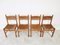 Vintage Oak and Leather Dining Chairs, 1960s, Set of 4, Image 1