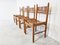 Vintage Oak and Leather Dining Chairs, 1960s, Set of 4 3