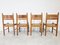Vintage Oak and Leather Dining Chairs, 1960s, Set of 4 5