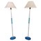 Blue Glass Floor Lamps by Carl Fagerlund for Orrefors, Set of 2, 1960s, Image 1
