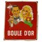 Panneau Publicitaire Boule Dor Vintage en Émail, 1953 1