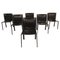 Vintage Pasqualine Leather Dining Chairs by Enrico Pellizzoni, 1980s, Set of 6 4