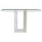 Vintage Italian White Diapason Marble Console Table by Cattelan, 1980s 3