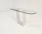 Vintage Italian White Diapason Marble Console Table by Cattelan, 1980s 4