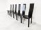 Black Leather Dining Chairs, 1980s, Set of 6, Image 4