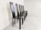Black Leather Dining Chairs, 1980s, Set of 6, Image 5