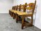 Vintage Oak and Wicker Dining Chairs, 1960s, Set of 6 4