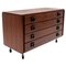 Mid-Century Modern Italian Teak and Metal Chest of Drawers, 1960s, Image 1